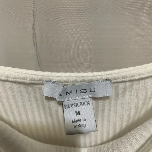 Amisu Ruffle Strap Ribbed Tank - Picture 6 of 6